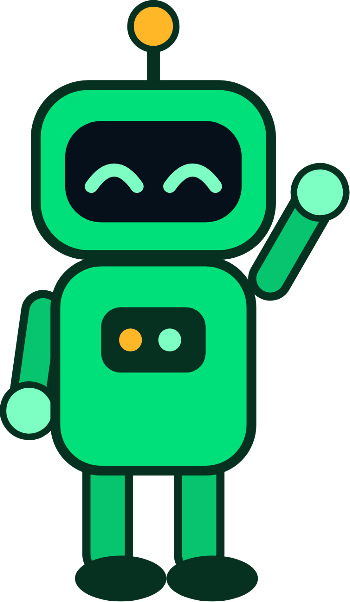 The Niche Automator robot waving